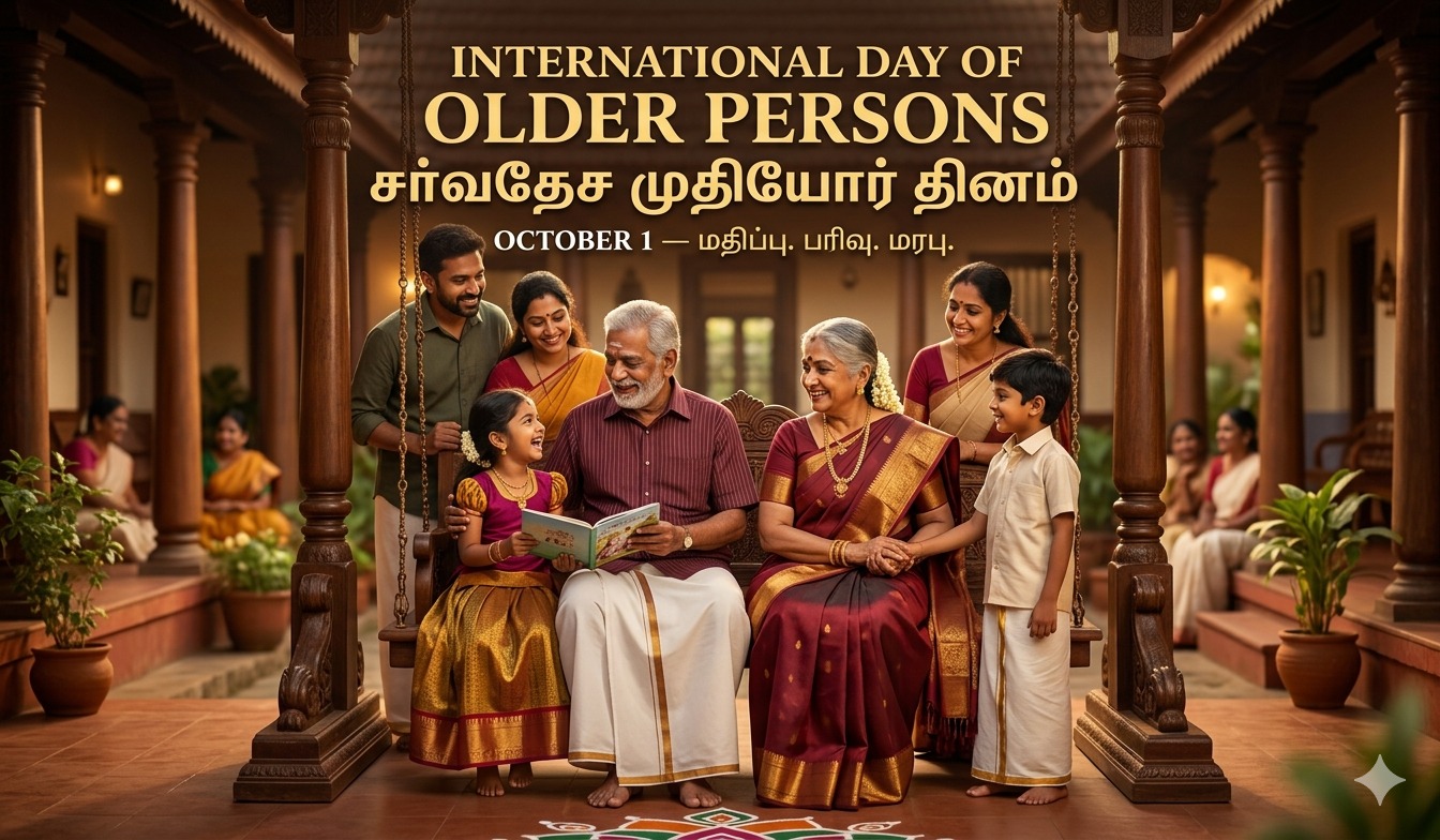 Honoring the Wisdom of Our Elders International Day of Older Persons|சர்வதேச முதியோர் தின சிறப்பு   tnposterdownload