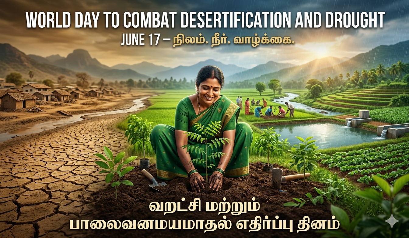 Premium poster in tnposter World Day to Combat Desertification and Drought |Save Land Save Life tnposterdownload