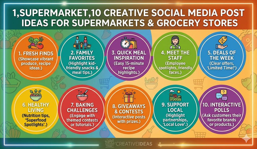 Supermarket,10 Creative Social Media Post Ideas for Supermarkets & Grocery Stores