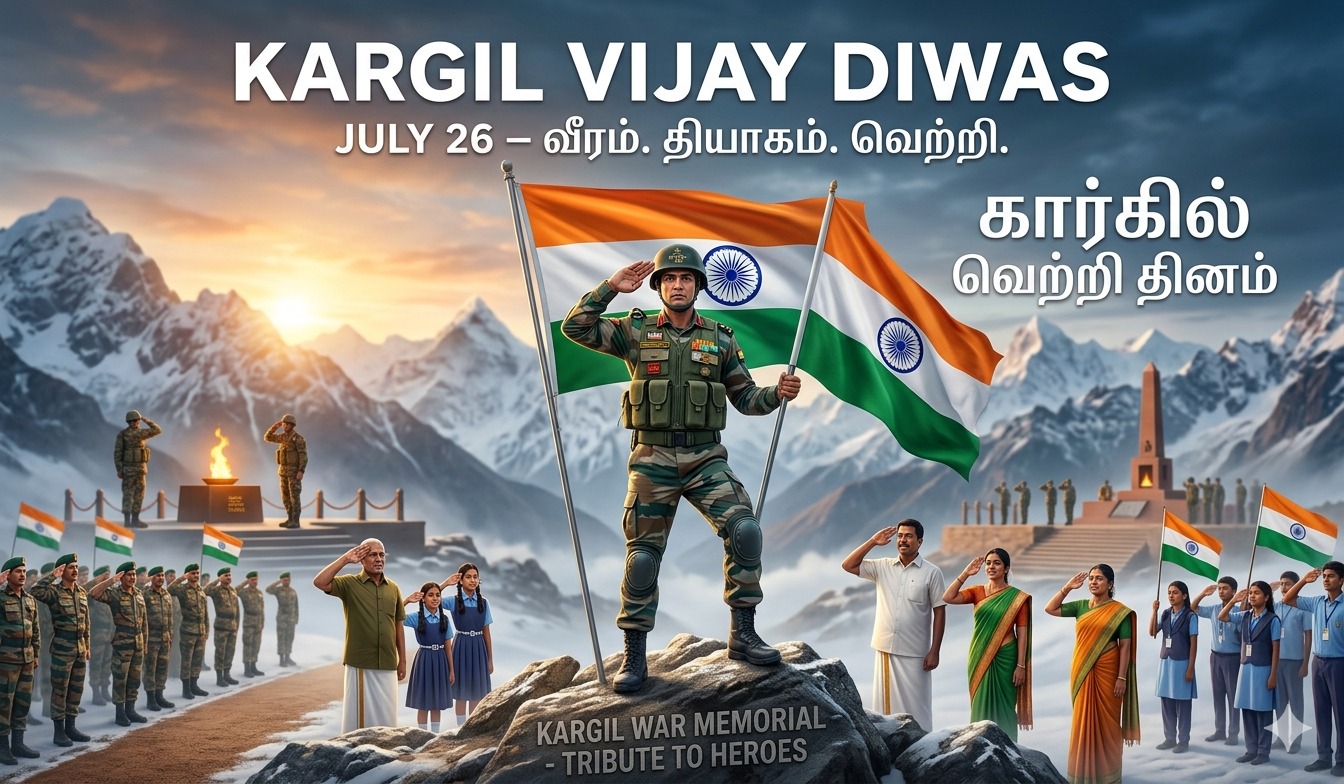 Quality poster Kargil Vijay Diwas | கார்கில் வெற்றி தினம் tnposterdownload