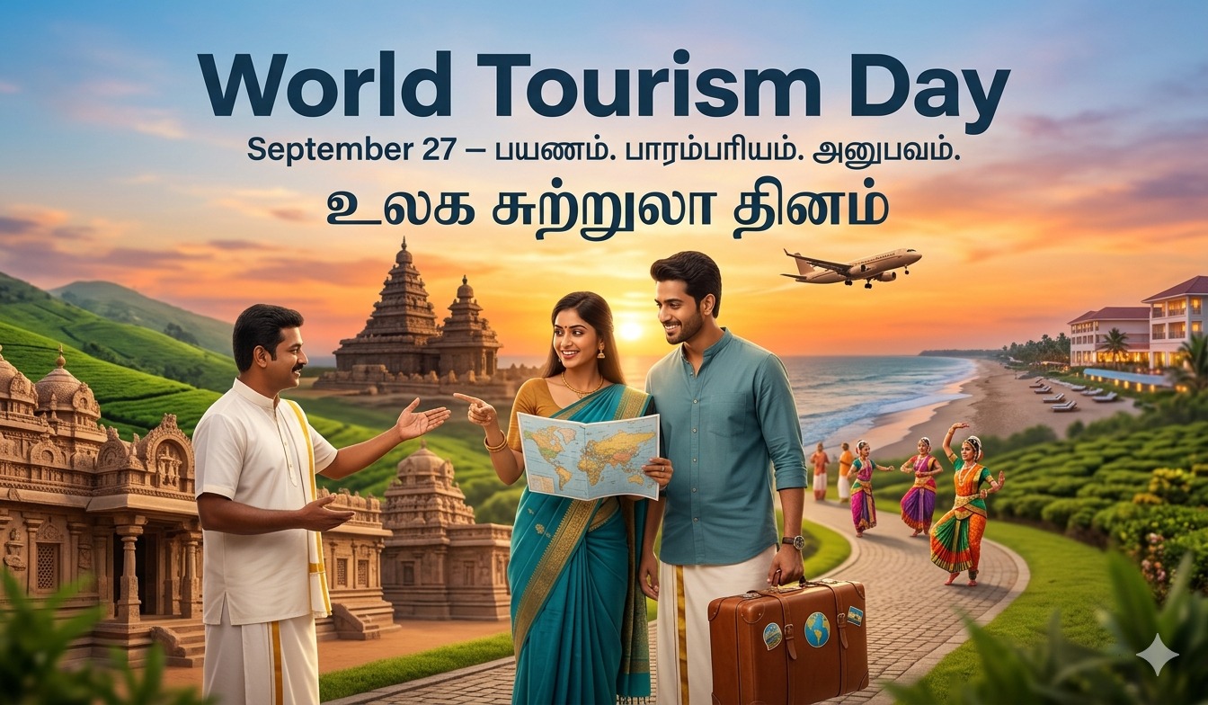 Premium poster Explore the World, Embrace the Journey | World Tourism Day உலக சுற்றுலா தின சிறப்பு tnposterdownload