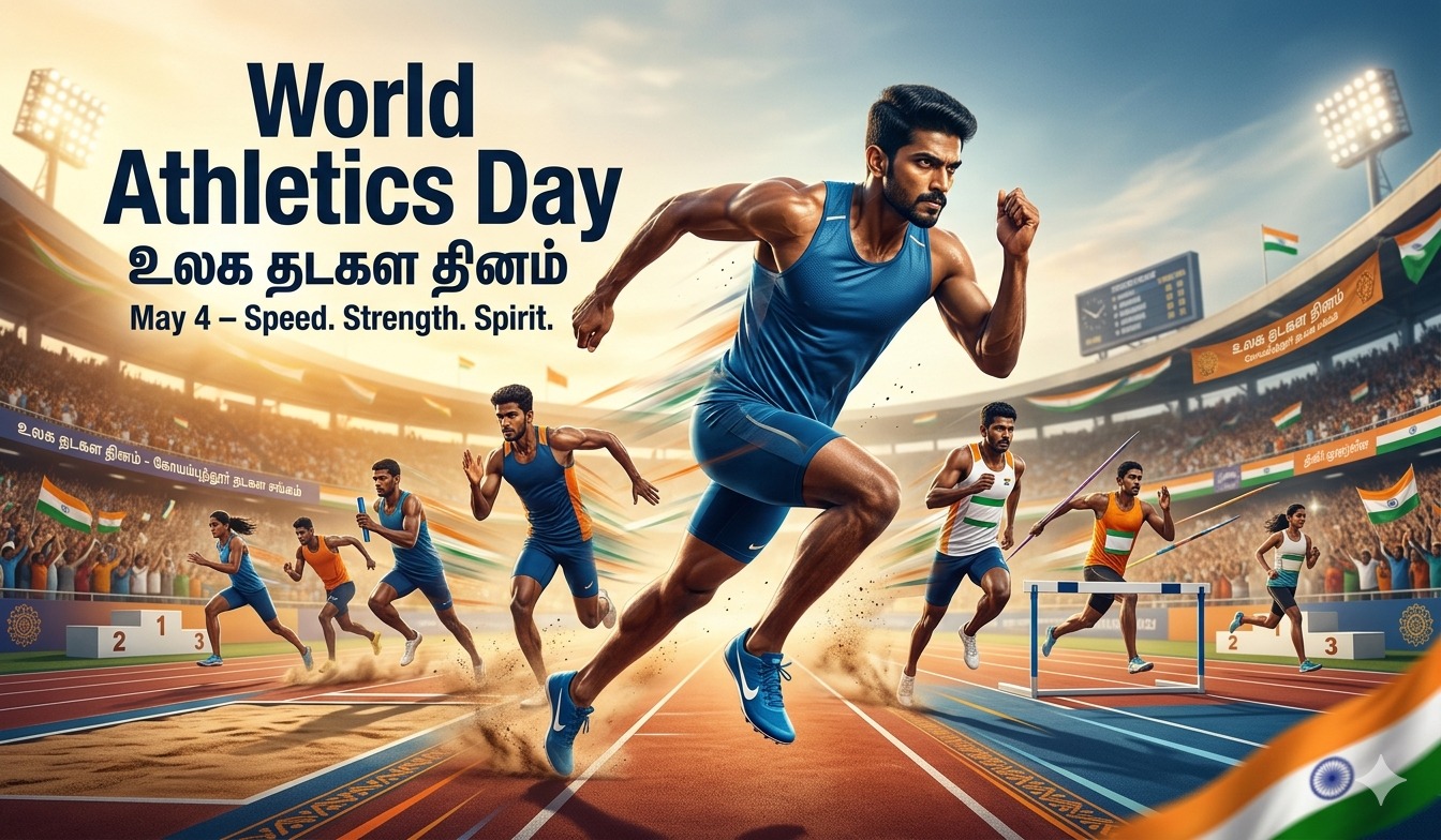 World Athletics Day | உலக தடகள தினம் tnposter download