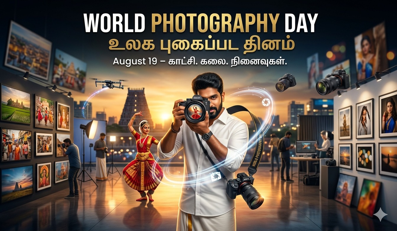 Quality poster avaliable in tnposter for World Photography Day | உலக புகைப்பட தினம் tnpoterdownload