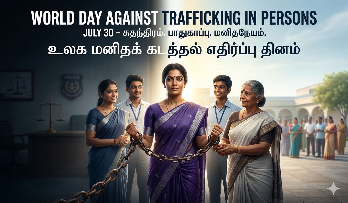 Best poster for World Day Against Trafficking in Persons | உலக மனிதக் கடத்தல் எதிர்ப்பு தினம் tnposterdownload