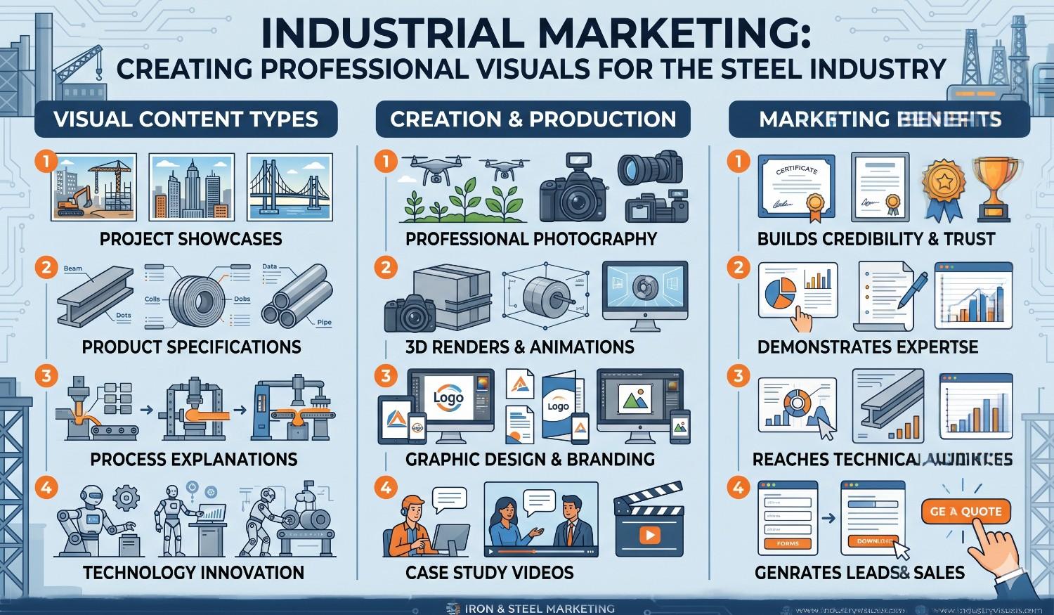 Iron & Steel,Industrial Marketing: Creating Professional Visuals for the Steel Industry tamil posters