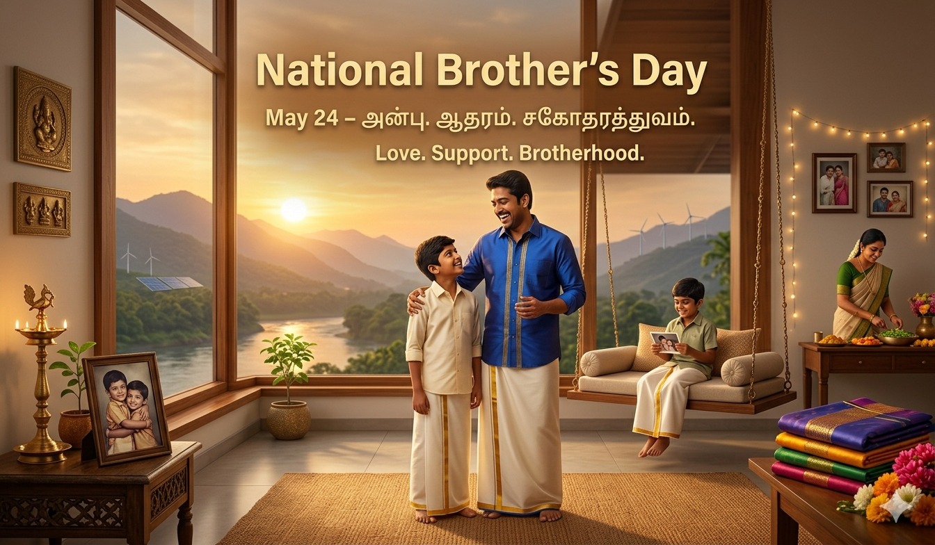 Trenading poster avaliable for National Brother’s Day | தேசிய சகோதரர் தினம் அன்பும் ஆதரவும் நிறைந்த சகோதர பந்தத்தை கொண்டாடுவோம் tnposterdownload