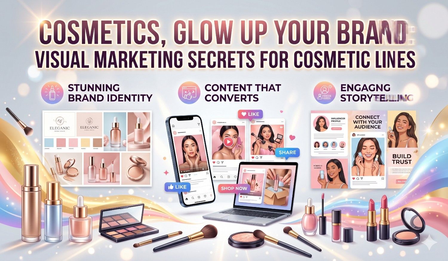 Cosmetics,Glow Up Your Brand: Visual Marketing Secrets for Cosmetic Lines tamil