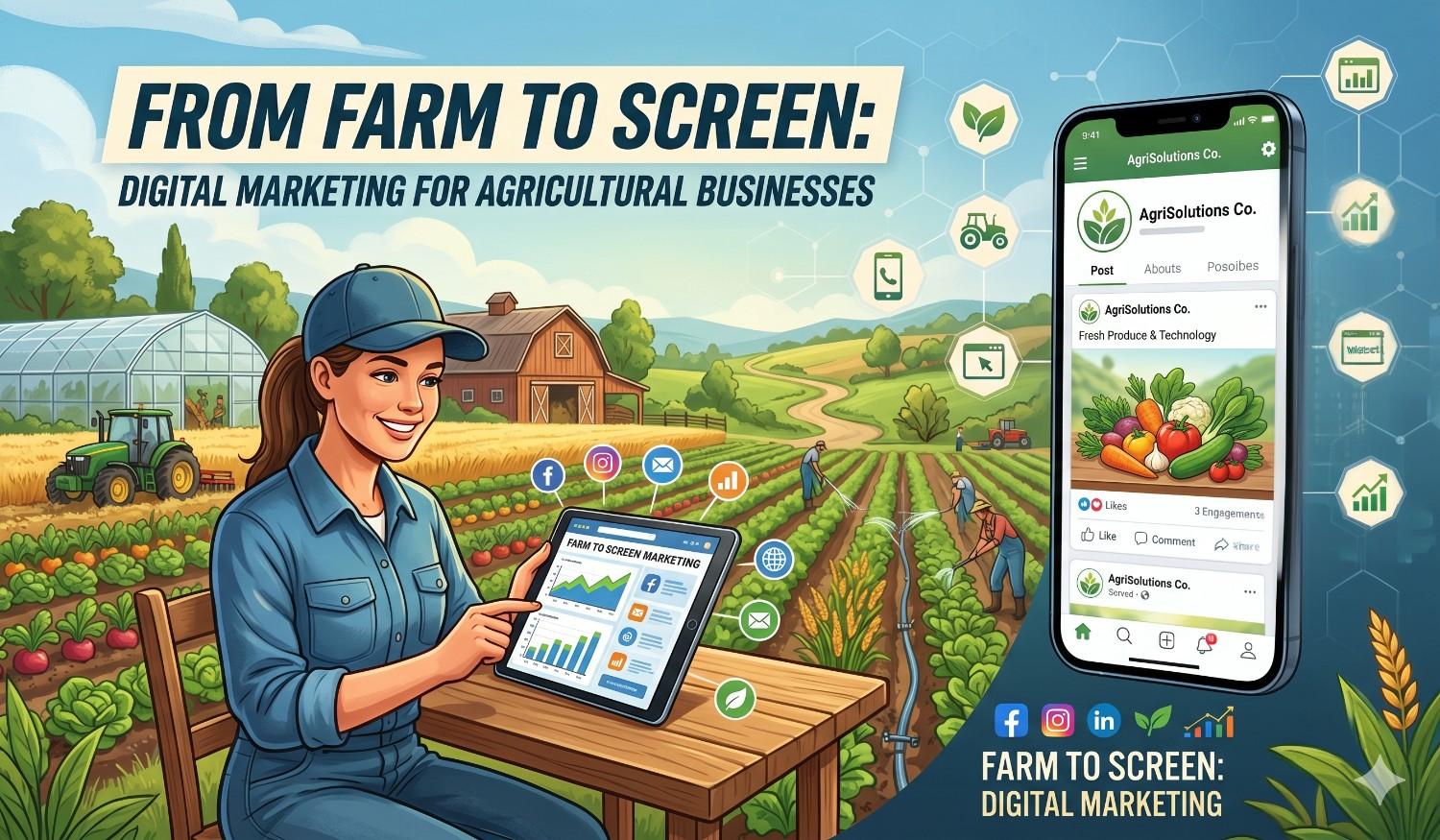 Agriculture,From Farm to Screen: Digital Marketing for Agricultural Businesses tamil posters