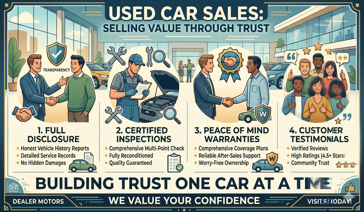 Used Car Sales,Selling Value: Trust-Building Poster Ideas for Used Car Dealers tamil posters