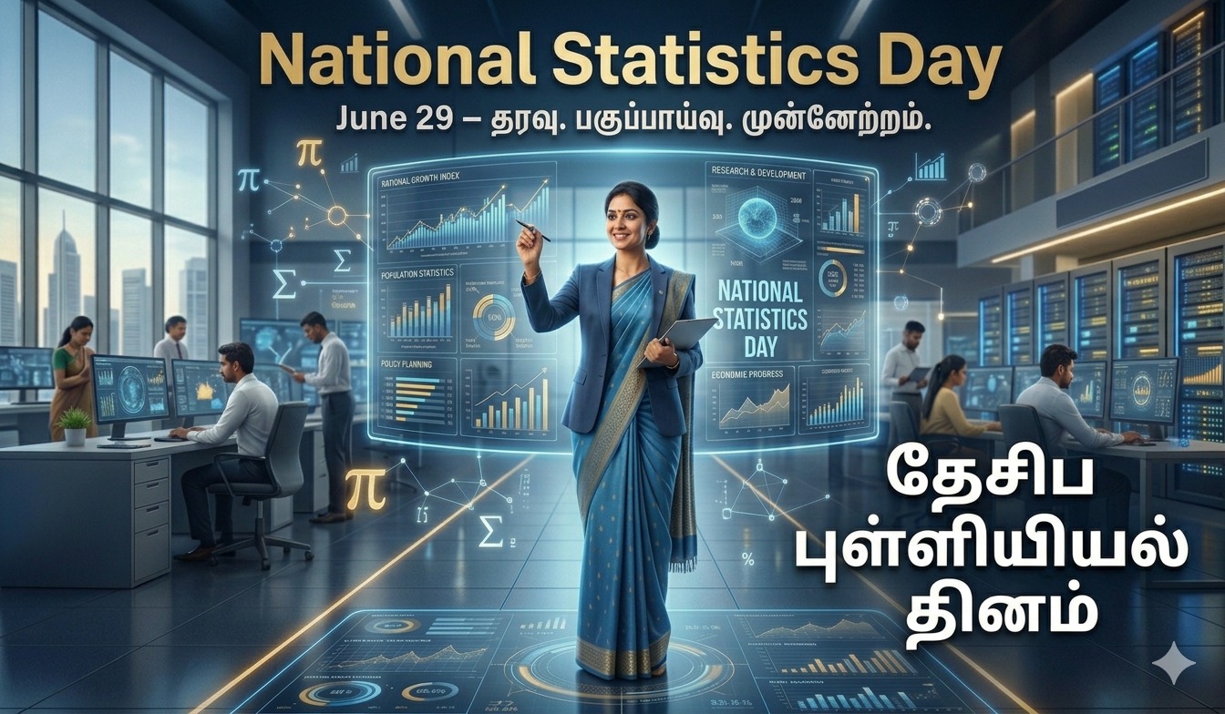 Best poster for National Statistics Day | தேசிய புள்ளியியல் தினம் tnposterdownload